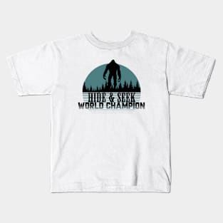 Big Foot Hide and Seek World Champion Kids T-Shirt